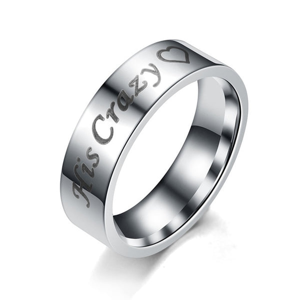 His Crazy Her Weirdo Fashion engagement ring   Wedding Ring