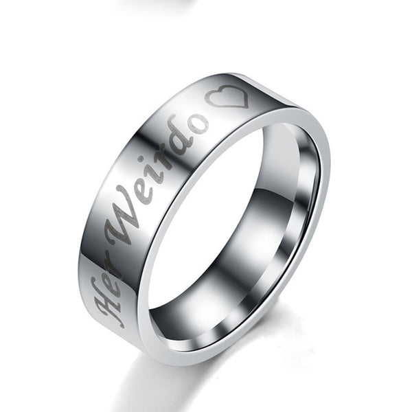 His Crazy Her Weirdo Fashion engagement ring   Wedding Ring